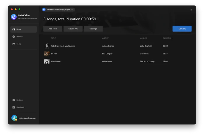 convert amazon music to convert