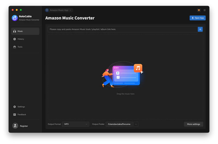 Register NoteCable Amazie Music Converter
