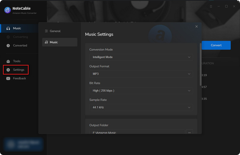 customize output settings