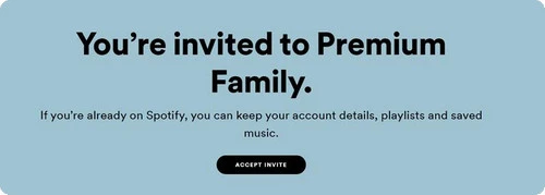 accept family plan invitation