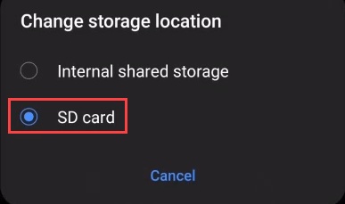 change amazon music storage location