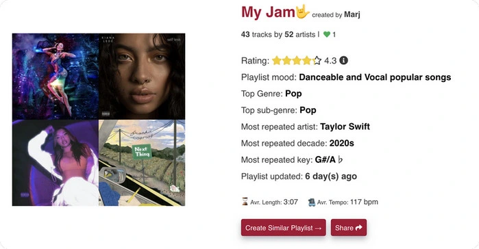 chosic spotify playlist analyzer
