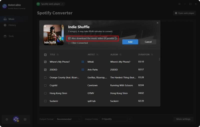 download spotify music video to mp3