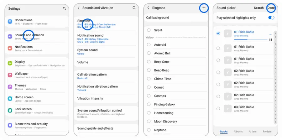 set ringtone on android