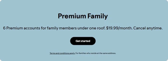 spotify family plan
