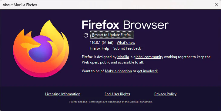 update firefox