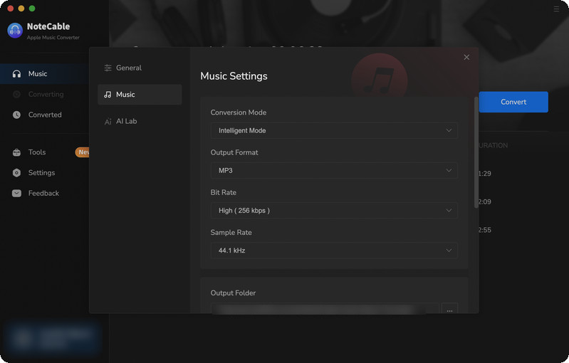 set up output format