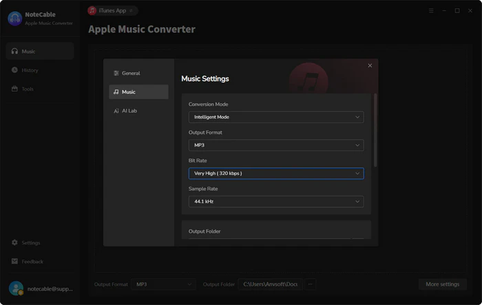 customize the settings