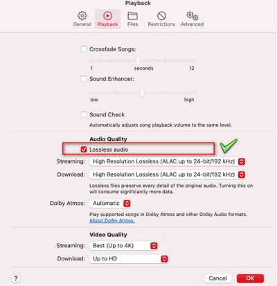lossless apple music on mac