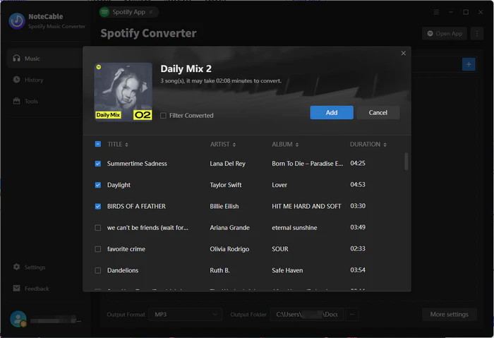 start add music